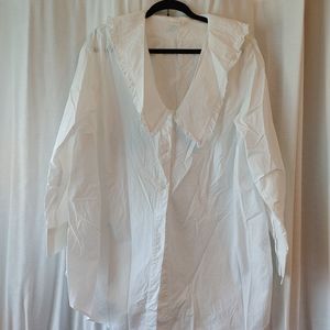 Frill Collar Button Down